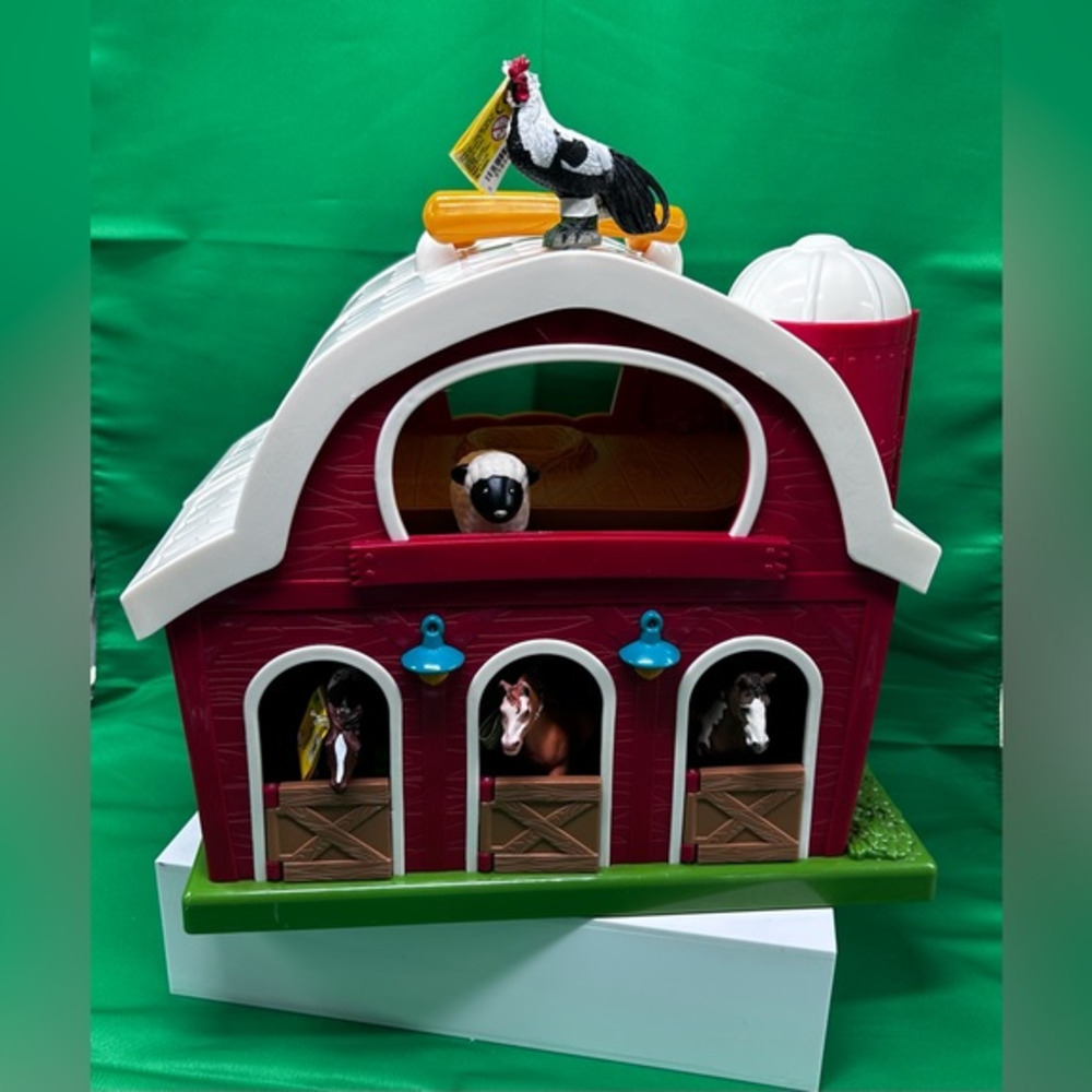 Big Red Barn - Animal Farm Playset for Toddlers 3 Years‎  Up Dark Red By Battat